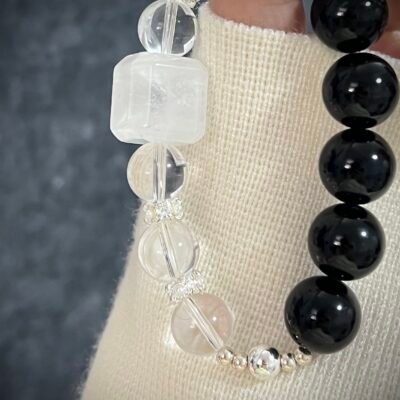 Obsidian and Clear Quartz for the Rat Zodiac