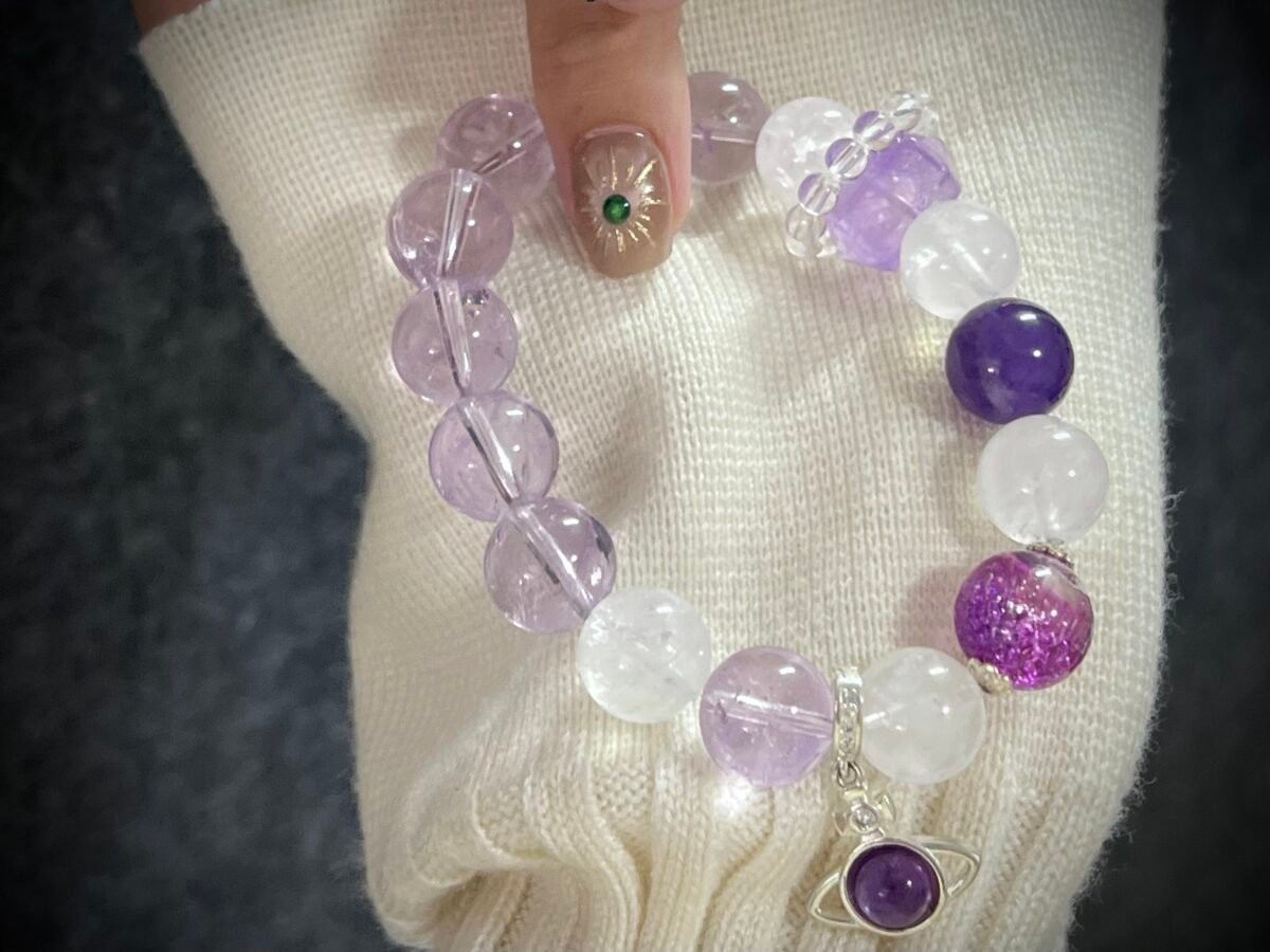 Pig Chinese Zodiac Bracelet with Amethyst