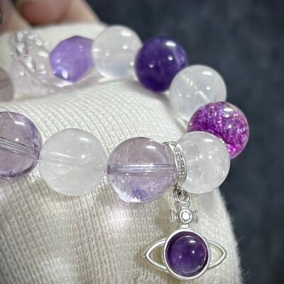 Pig Chinese Zodiac Bracelet with Amethyst