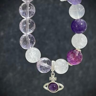 Pig Chinese Zodiac Bracelet with Amethyst