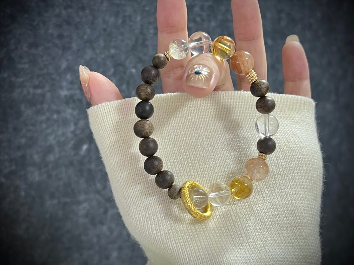 Goat Zodiac Clear Quartz and Citrine