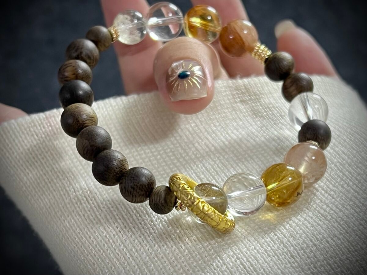 Goat Zodiac Clear Quartz and Citrine