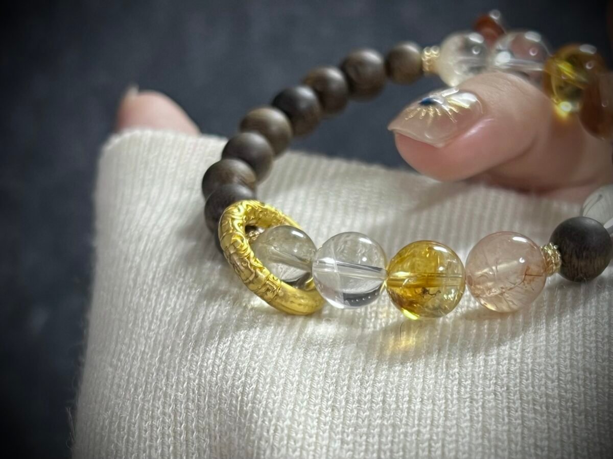 Goat Zodiac Clear Quartz and Citrine