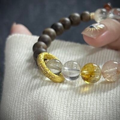 Goat Zodiac Clear Quartz and Citrine
