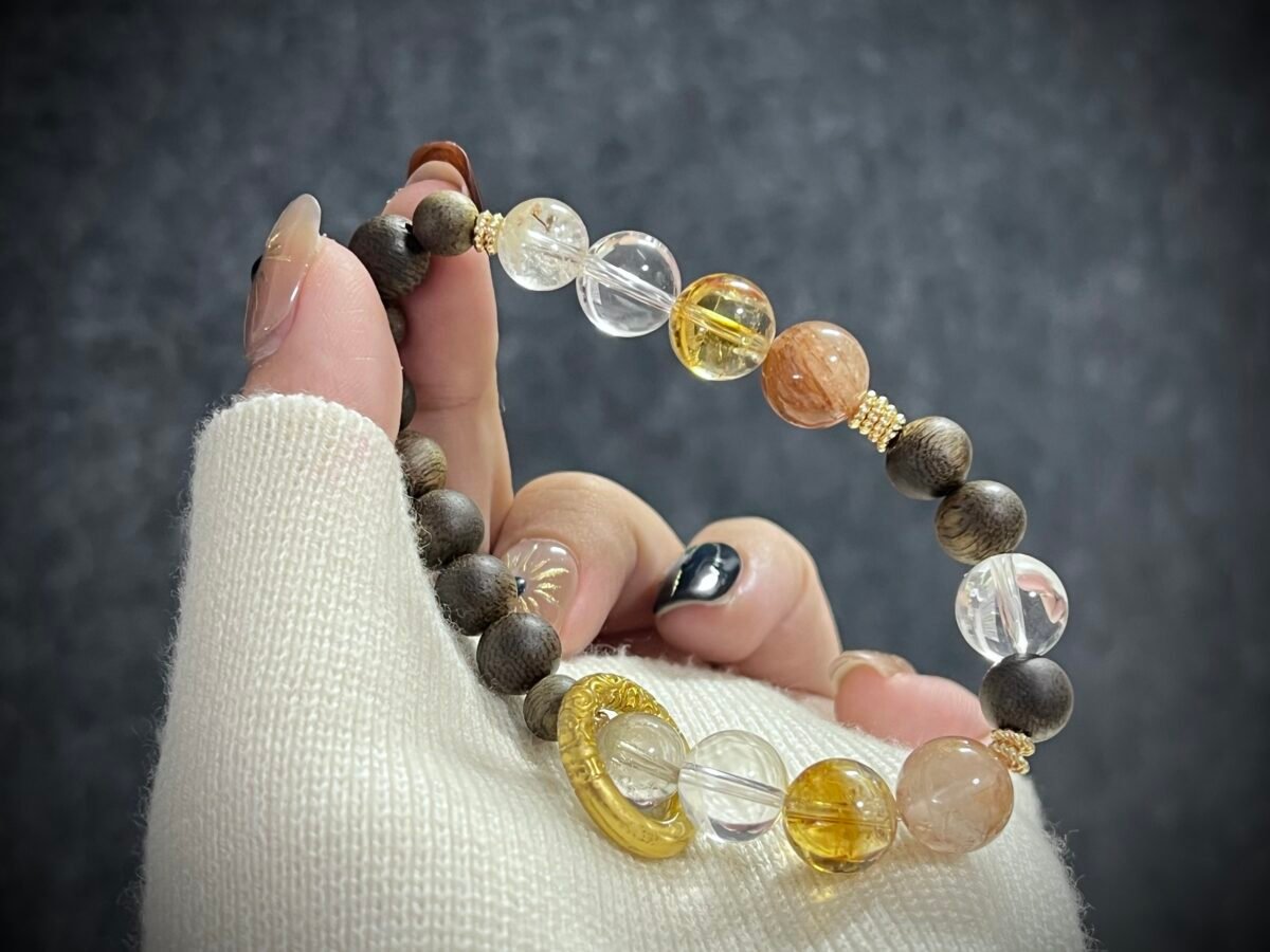 Goat Zodiac Clear Quartz and Citrine