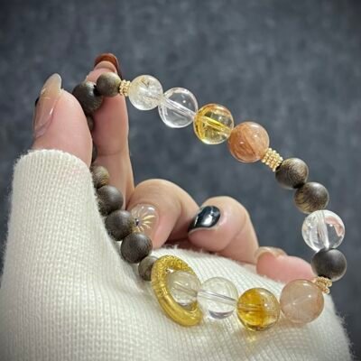 Goat Zodiac Clear Quartz and Citrine