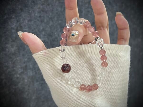 Strawberry Quartz and Clear Quartz for the Goat Zodiac