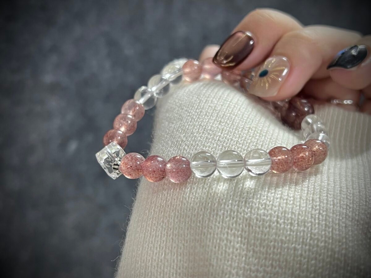 Strawberry Quartz and Clear Quartz for the Goat Zodiac