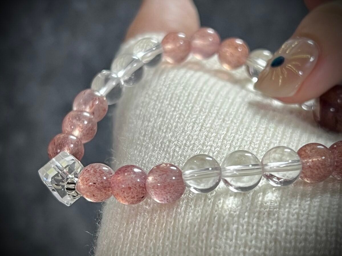 Strawberry Quartz and Clear Quartz for the Goat Zodiac