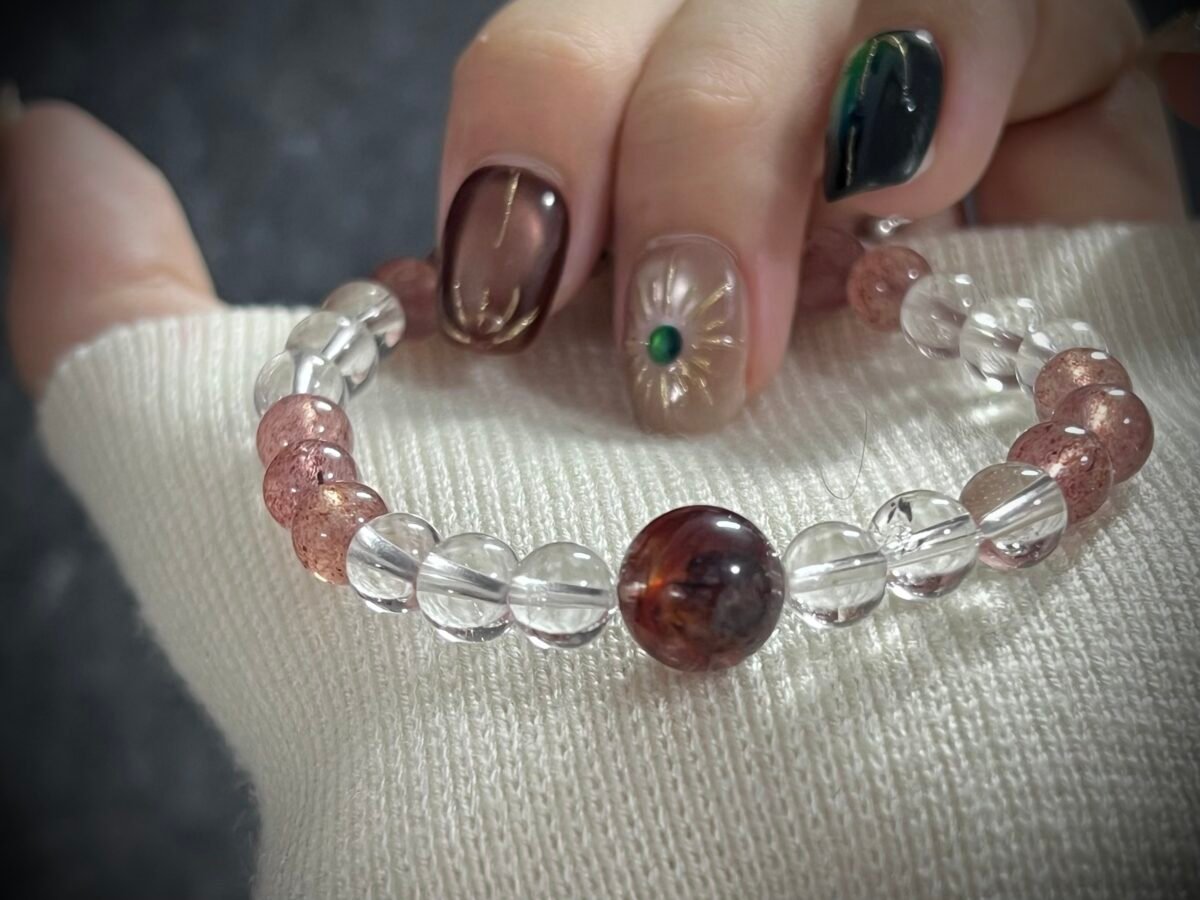 Strawberry Quartz and Clear Quartz for the Goat Zodiac