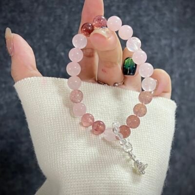 Snake Zodiac Bracelet with Rose Quartz