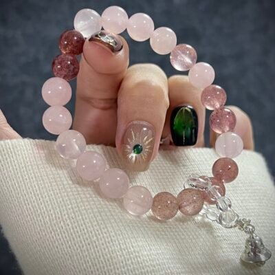 Snake Zodiac Bracelet with Rose Quartz