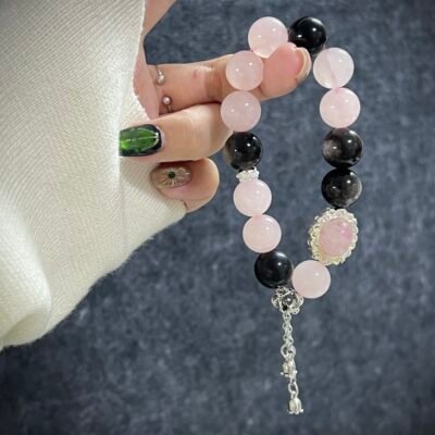 Rose Quartz and Silver Obsidian for the Snake Chinese Zodiac