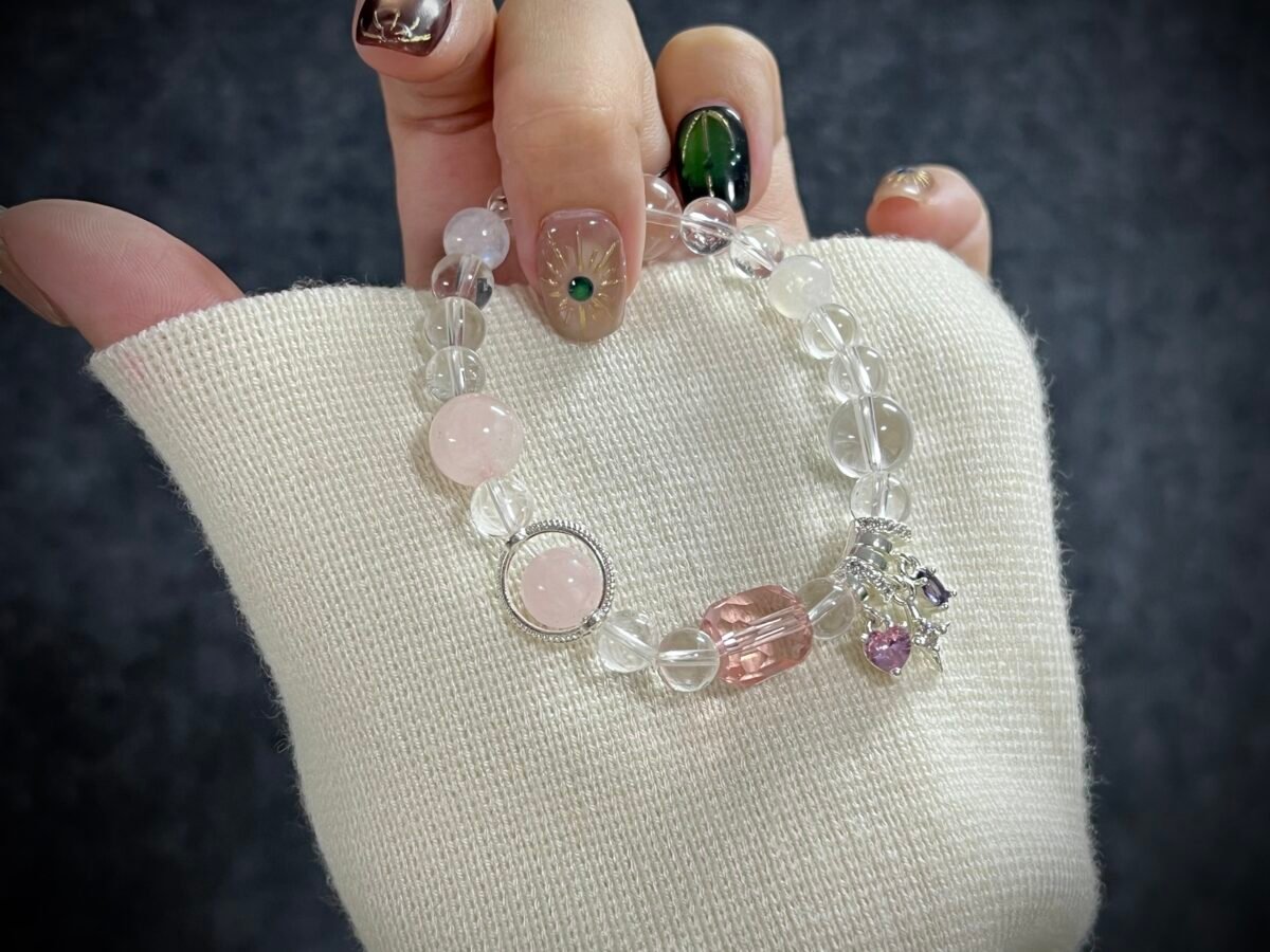 Goat Zodiac Rose and Clear Quartz