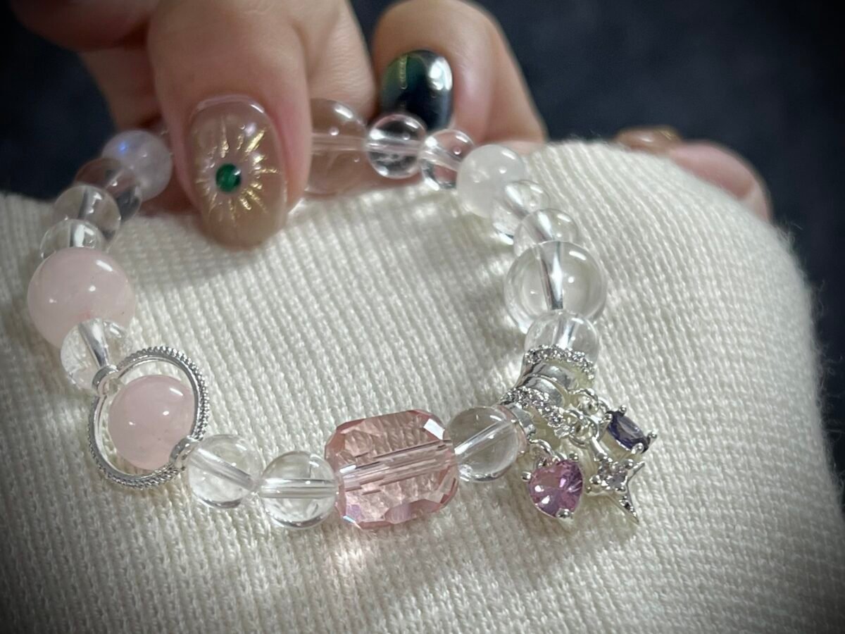 Goat Zodiac Rose and Clear Quartz