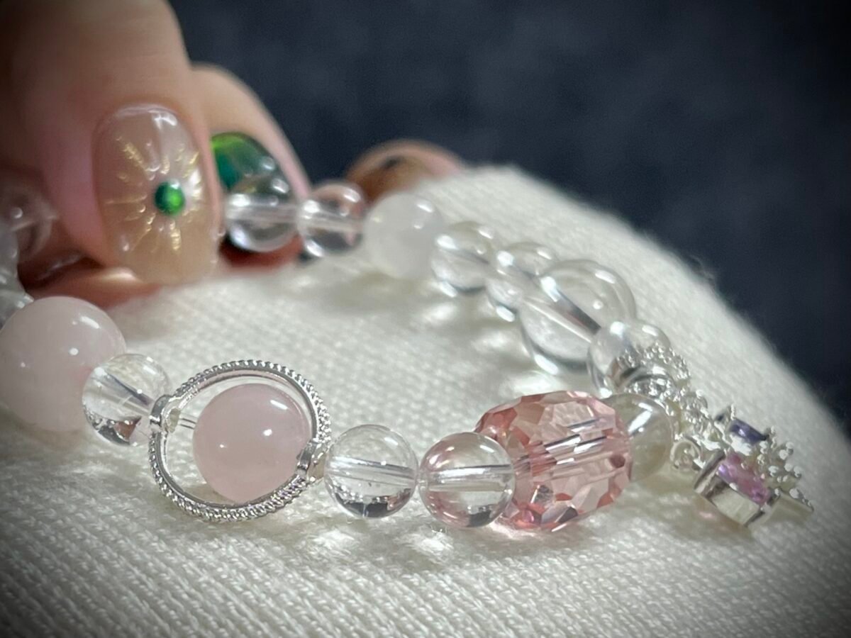 Goat Zodiac Rose and Clear Quartz