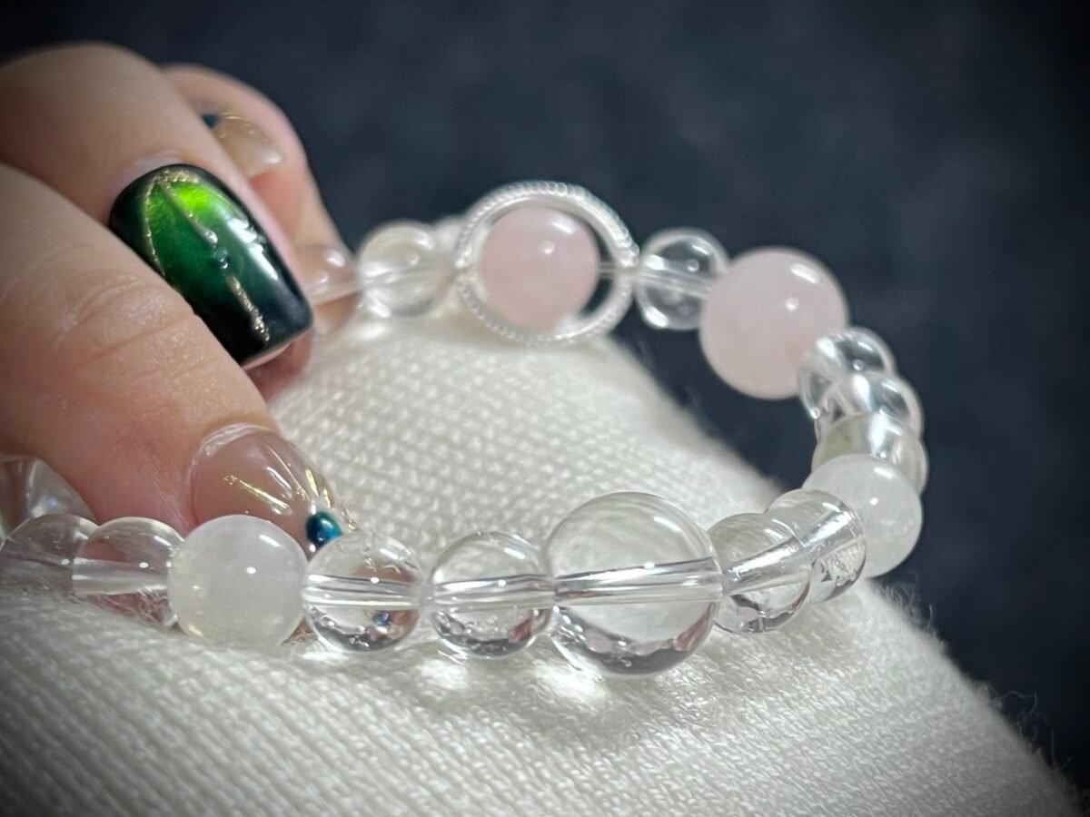 Goat Zodiac Rose and Clear Quartz