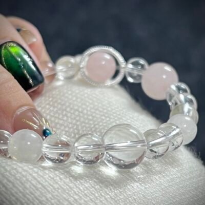 Goat Zodiac Rose and Clear Quartz