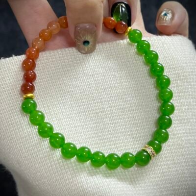 Red and Green Agate Christmas Gift