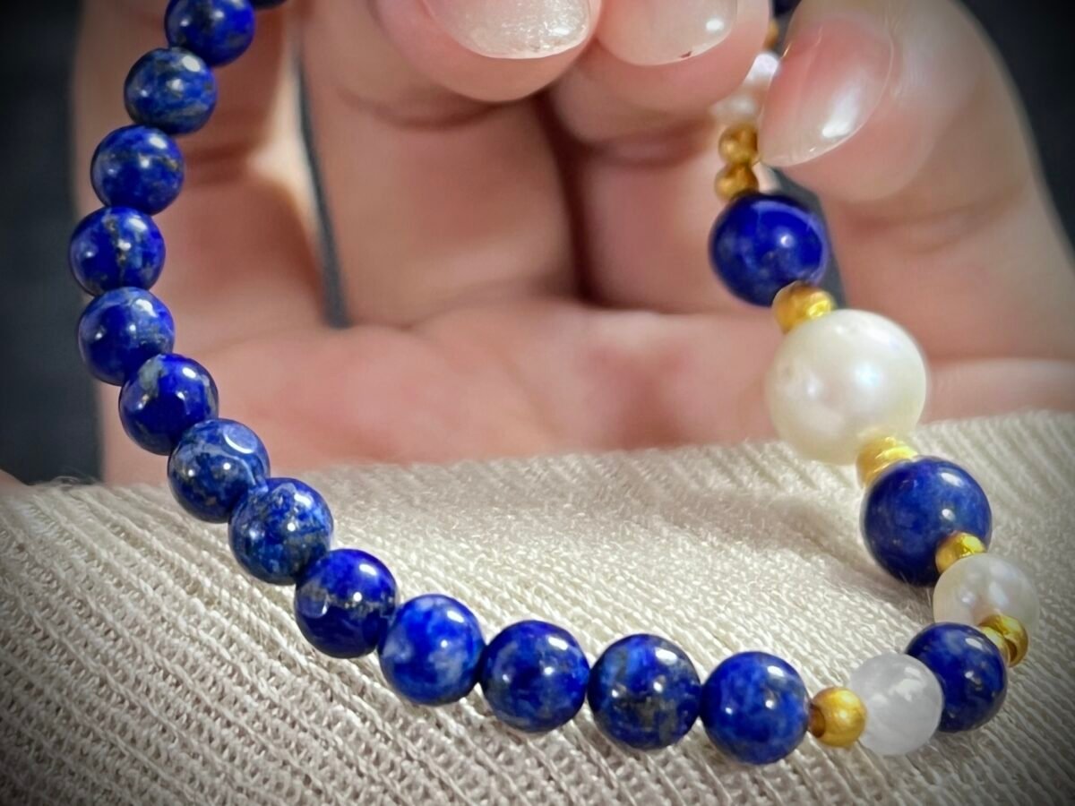 Rabbit Zodiac Bracelet with Lapis Lazuli