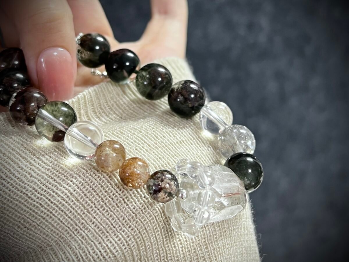 Tiger Chinese Zodiac Green Phantom Quartz