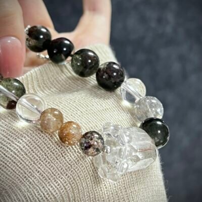 Tiger Chinese Zodiac Green Phantom Quartz