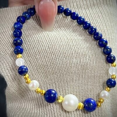 Rabbit Zodiac Bracelet with Lapis Lazuli