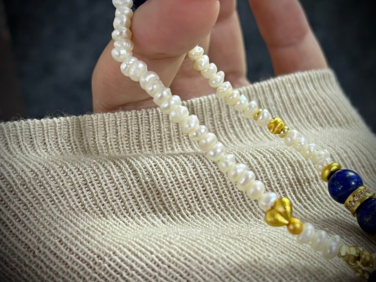 Lapis Lazuli and Pearl Bracelet for Rabbit Chinese Zodiac