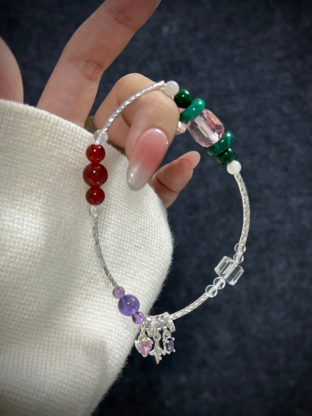 Passionate Red Agate and Malachite