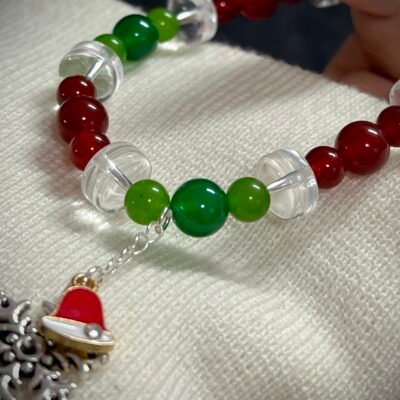 red and Green Agate for Christmas