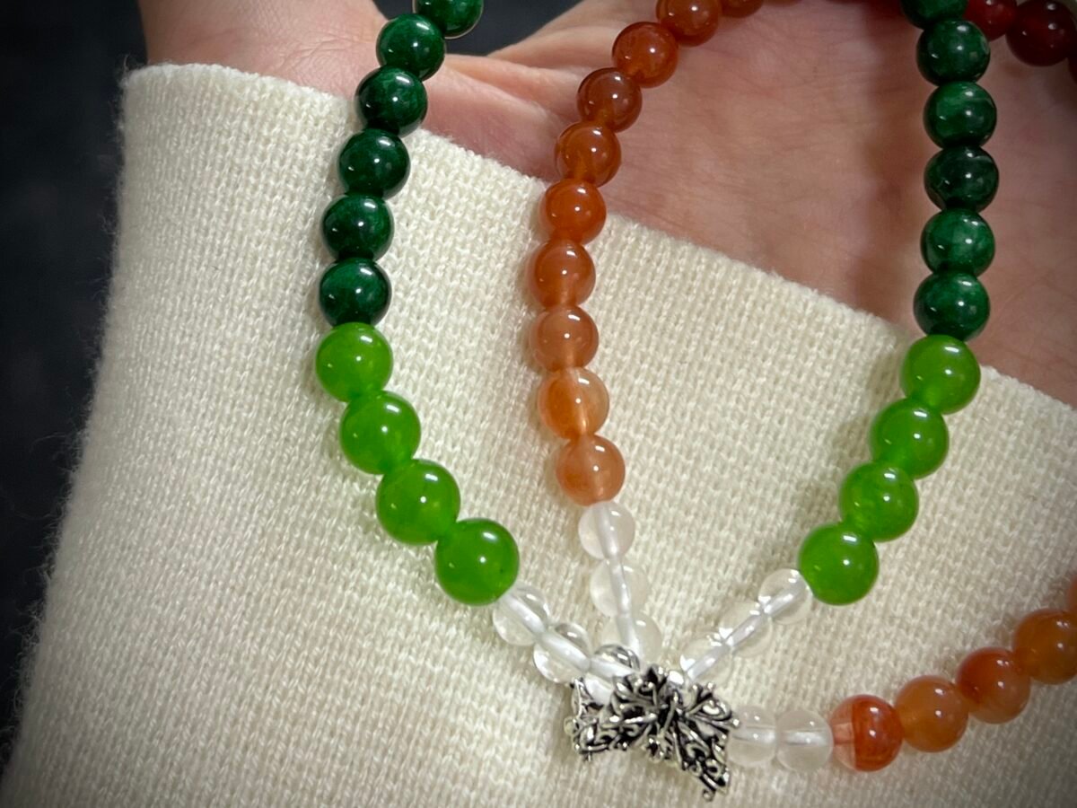 Growth Symbol Green Agate for Christmas