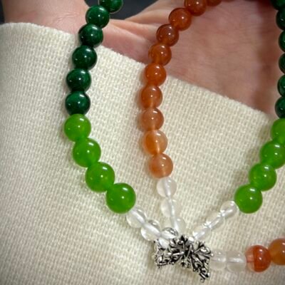 Growth Symbol Green Agate for Christmas