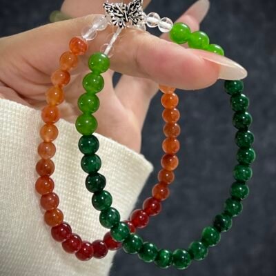 Growth Symbol Green Agate for Christmas