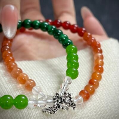 Growth Symbol Green Agate for Christmas