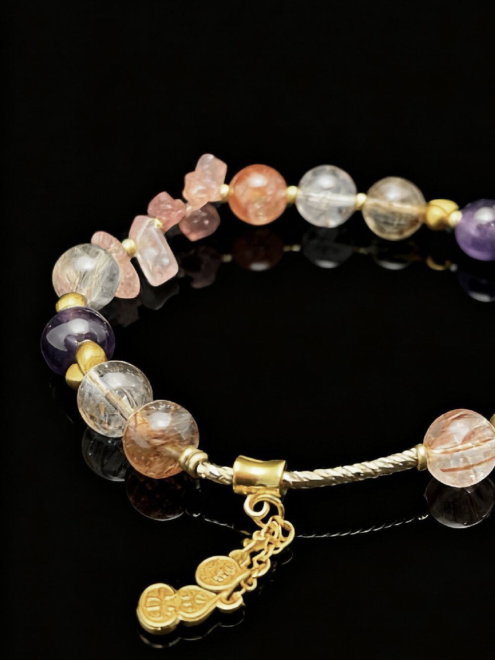 Gather Fortune — Black Gold Alloy Bracelet