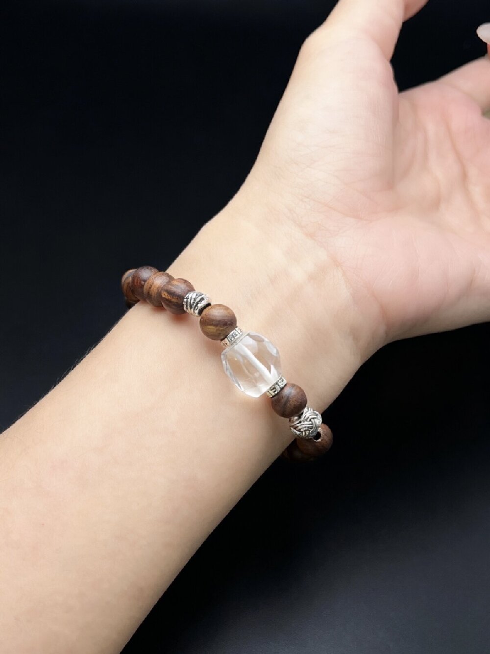 Aroma Grace — Sandalwood Bracelet with 925 Silver