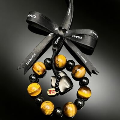 Great Fortune Yellow Tiger’s Eye Car Charm